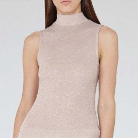 Reiss Tops - Reiss Amie Metallic Knit Tank Medium
